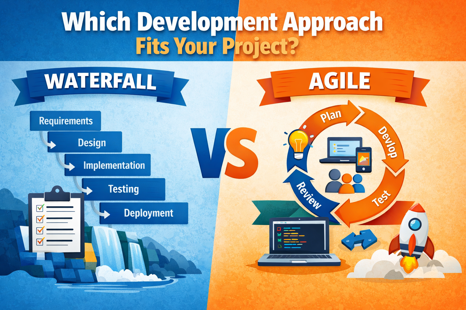 Which Development Approach Fits Your Project? Waterfall vs Agile